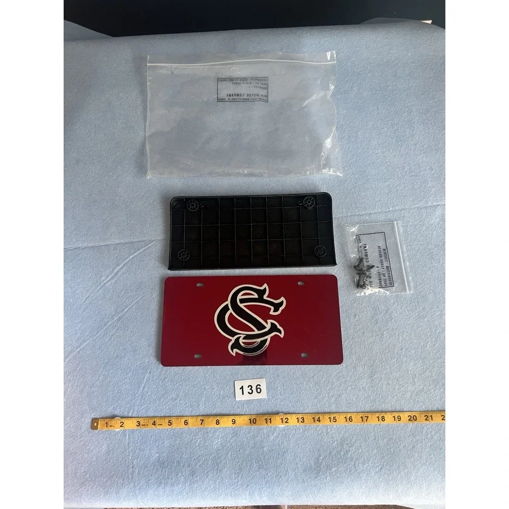 USC South Carolina Gamecocks Mirrored Silver License Plate Car Tag New